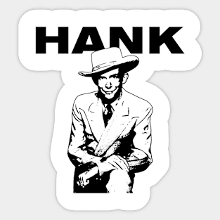 Hank Williams BW // Minimalist Sticker